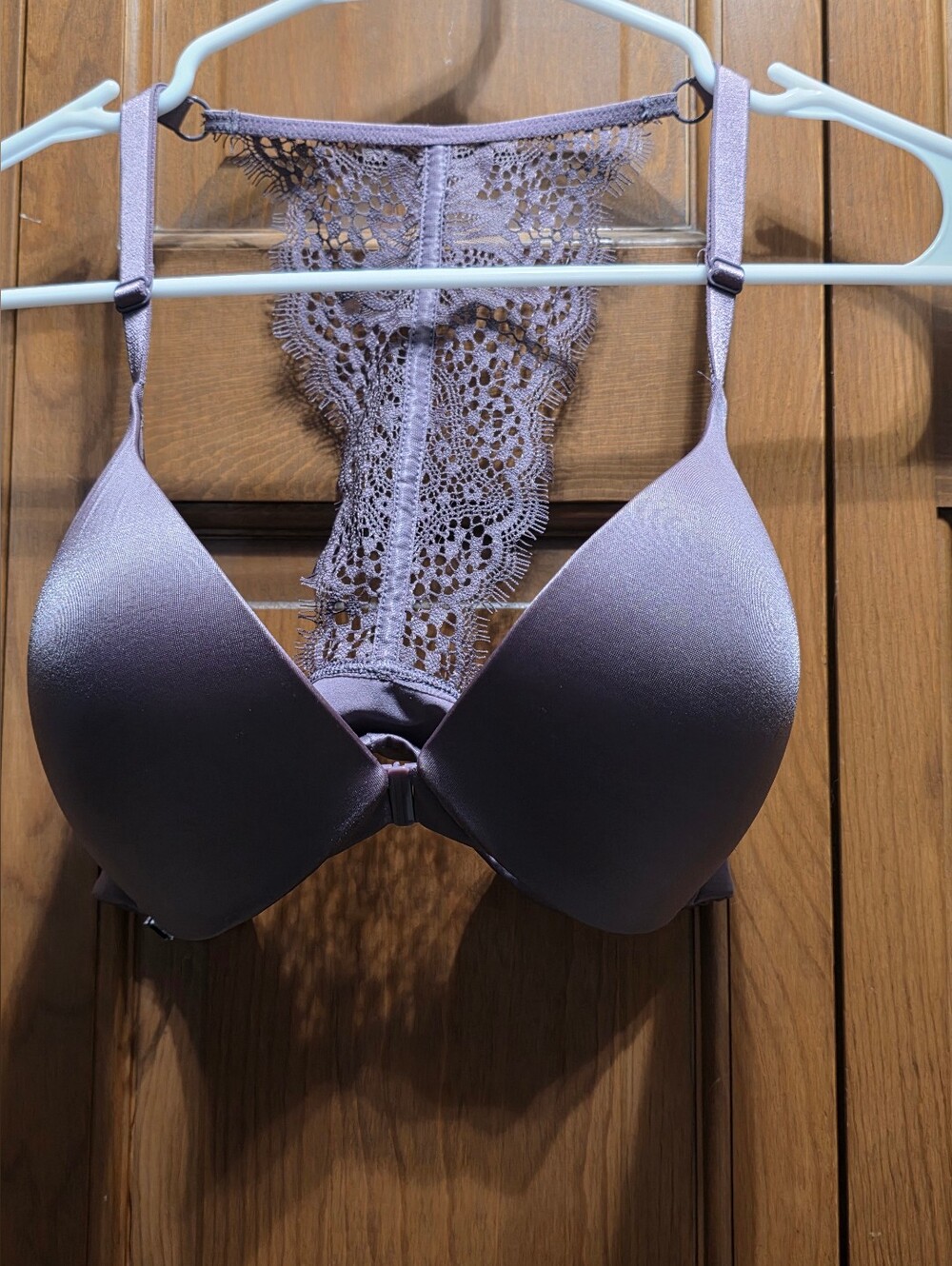 Victoria's Secret Shimmer Push-Up Bra with Lace Racerback in Lavender